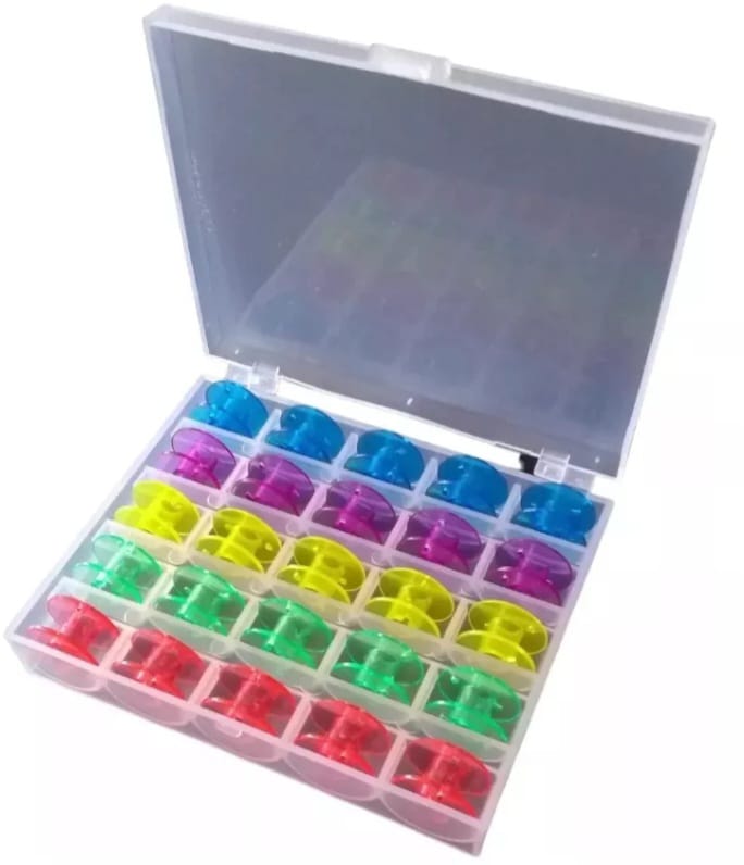 Caja carreteles plasticos 25 u