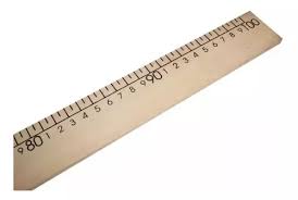 Regla recta de madera