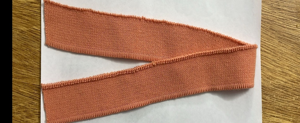 Cuello y puño remera TIRA DE 1 MTS