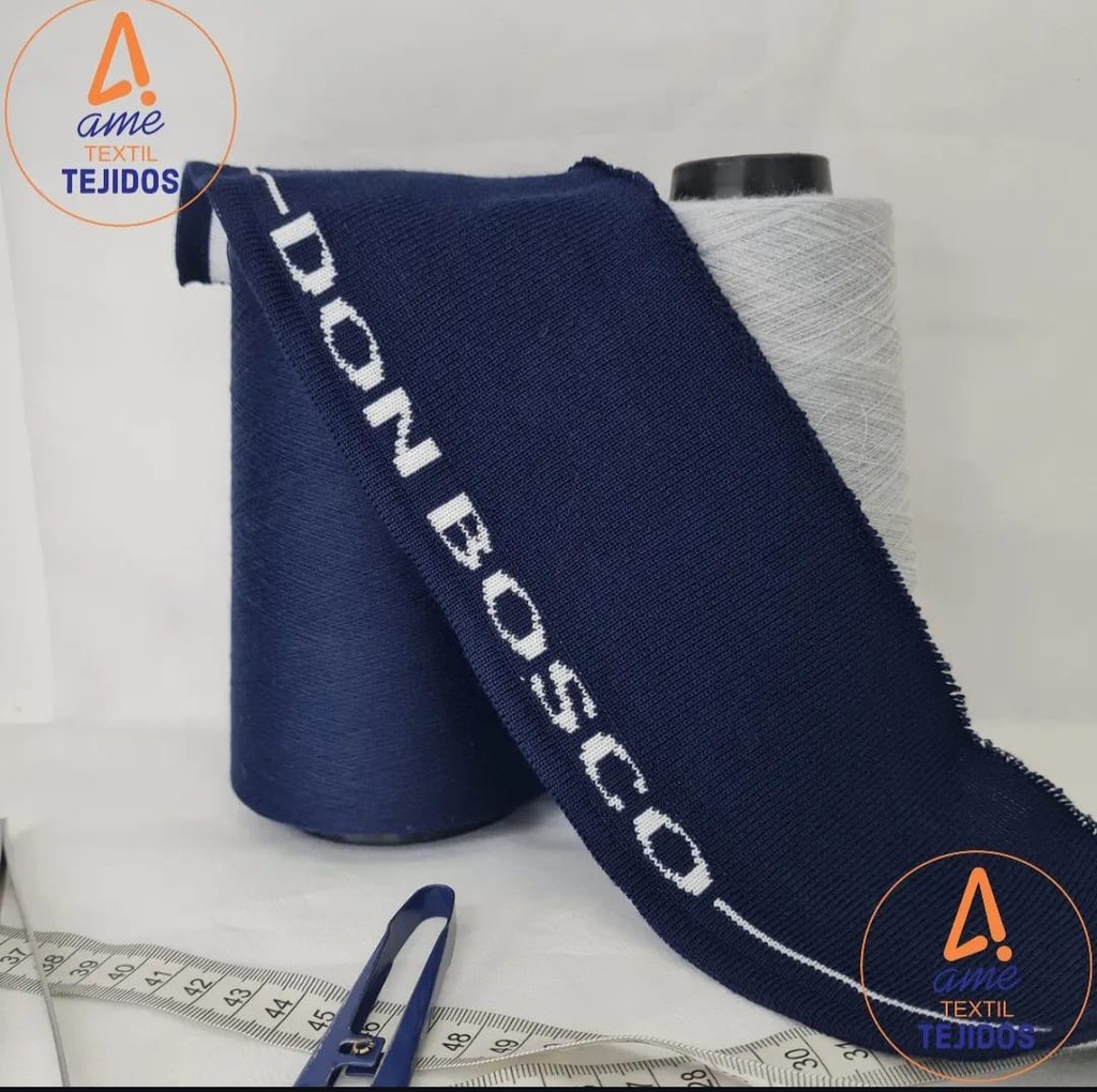 Cuello y puño con jacquard x unidad